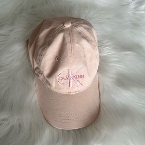 Calvin Klein Logo Baseball Hat - Light Pink